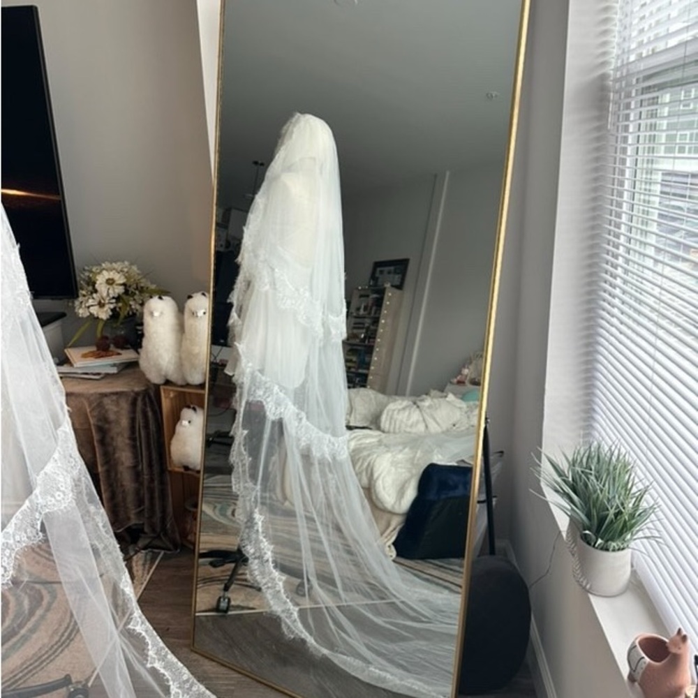Three tired wedding veil